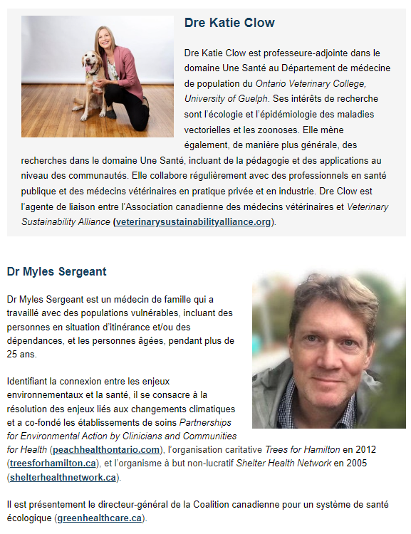 Dre Katie Clow et Dr Myles Sergeant