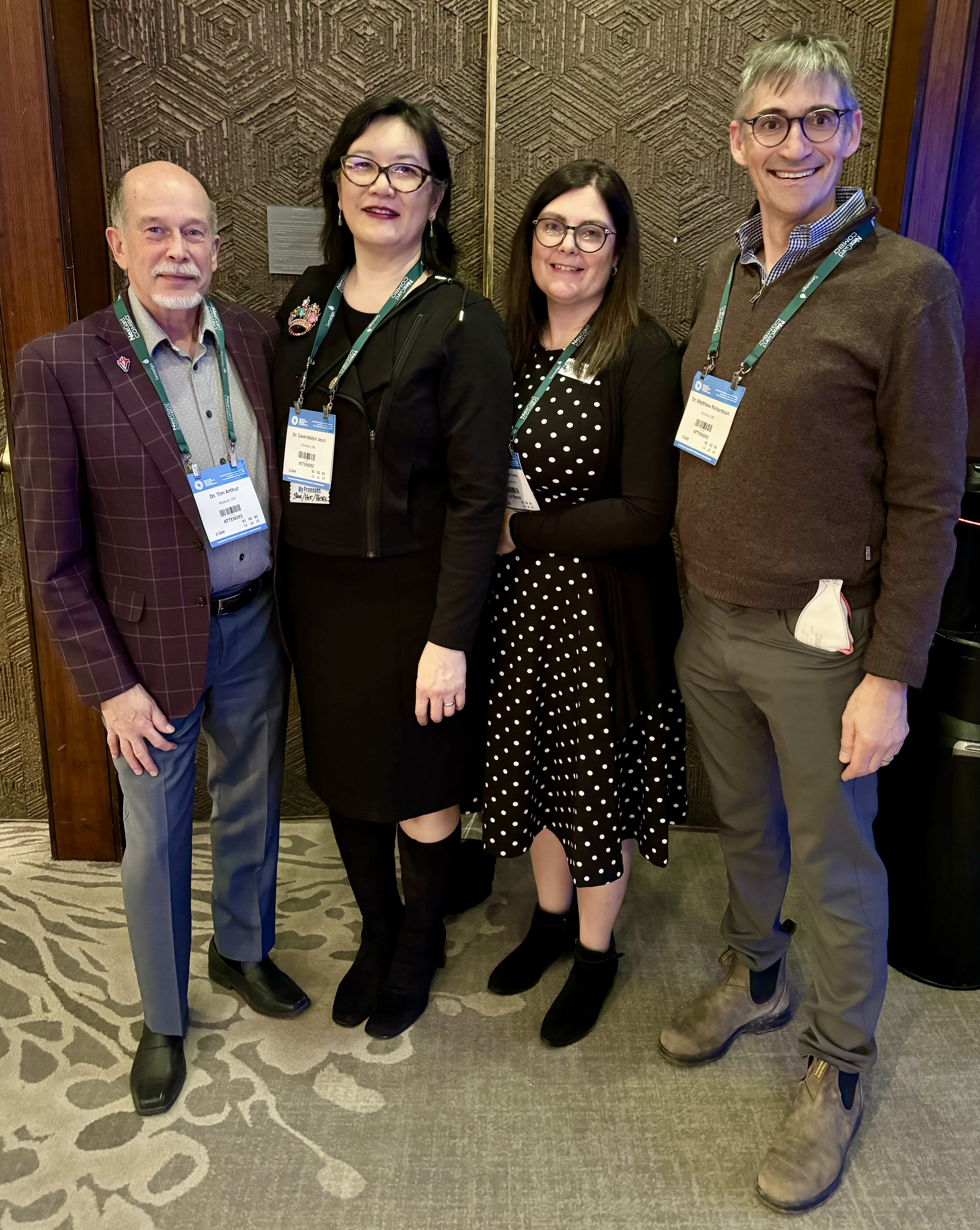 Dr. Tim Arthur; Dr. Gwendolyn Jeun; Dr. Heather Fretz; Dr. Matthew Richardson